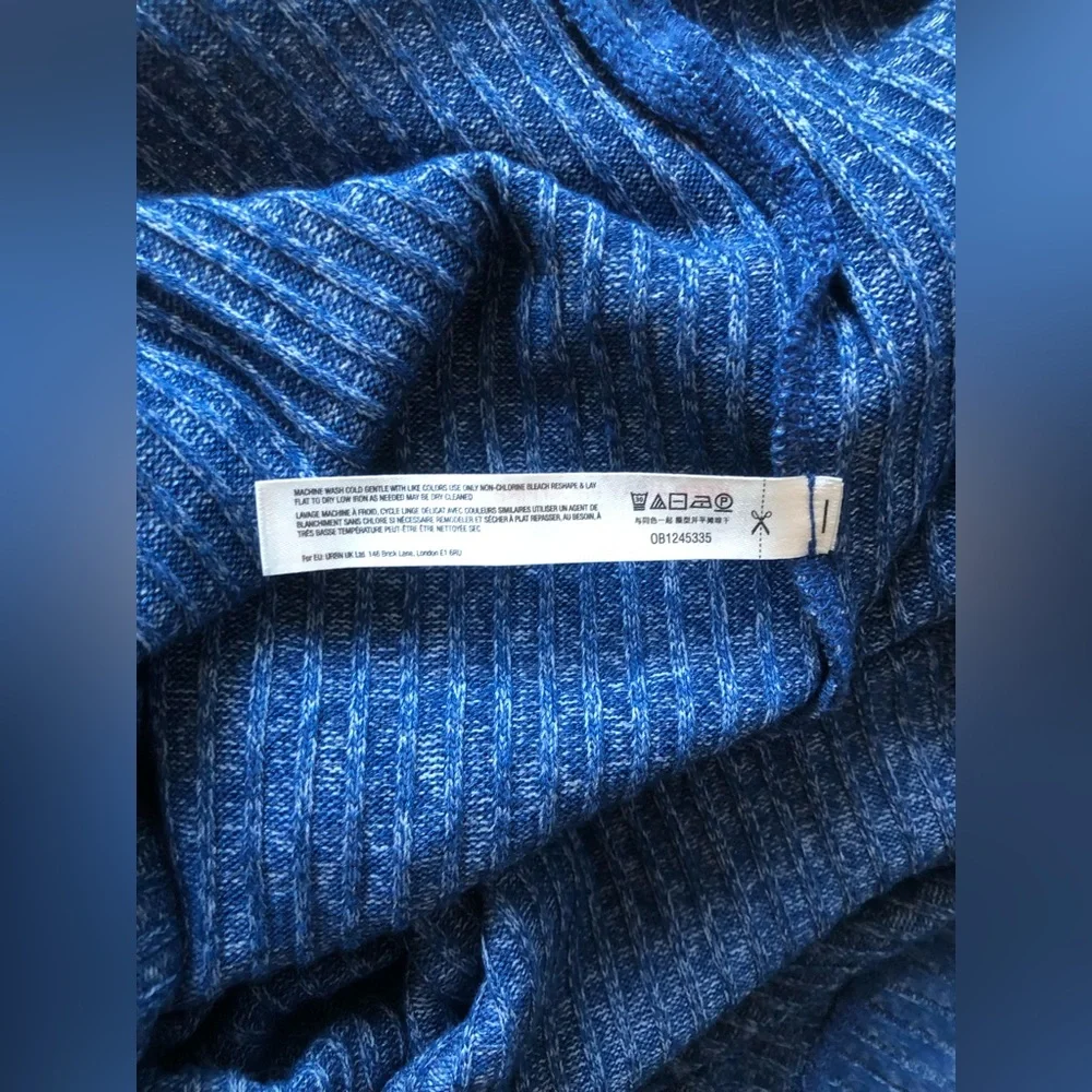 Anthropologie Mariah Ribbed Knit Blue Maxi Sweater Dress Size XL - Picture 12 of 14